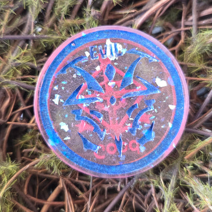 'Morality Coin' Individual Glow in the Dark Good vs Evil Handmade Resin D2 Gaming TTRPG Chance Flip