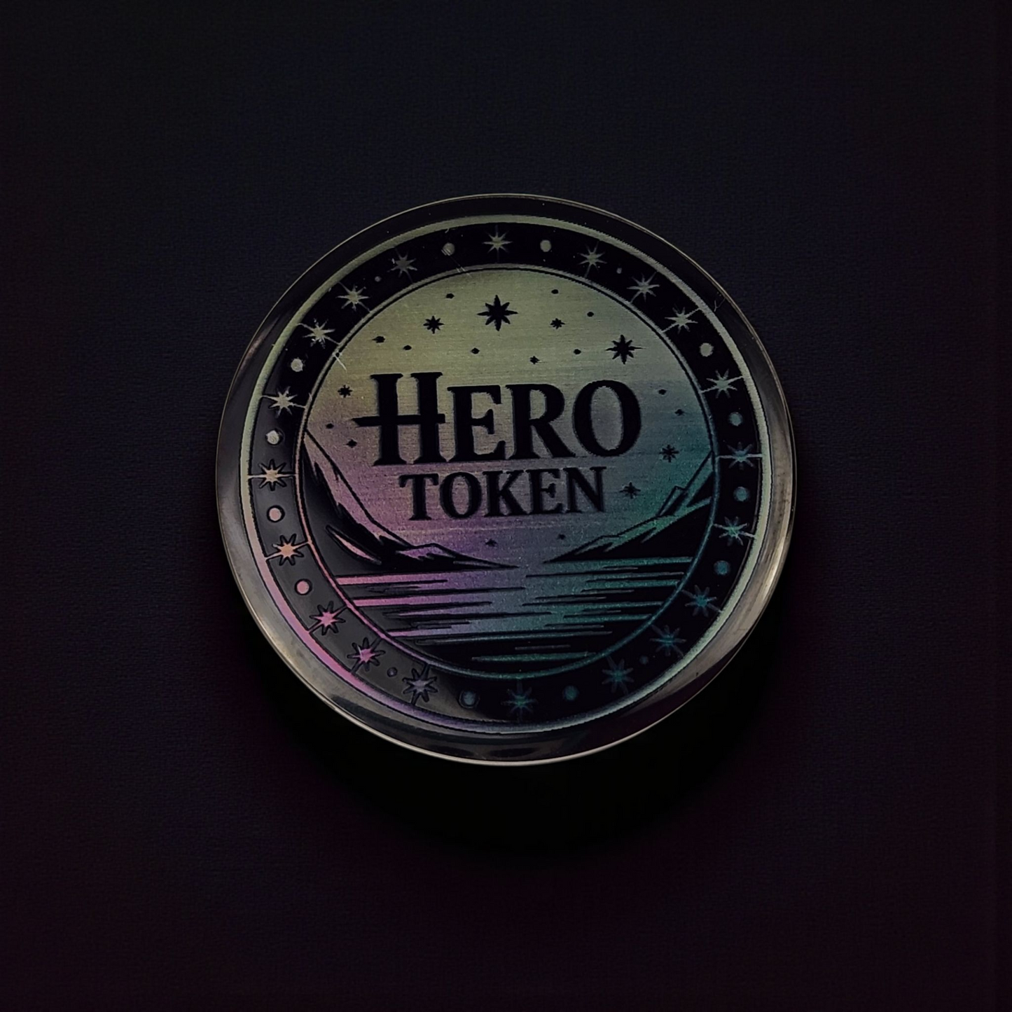 Metal Hero Token — Laser-Engraved Stainless Steel RPG Coin