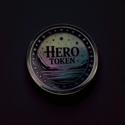 Metal Hero Token — Laser-Engraved Stainless Steel RPG Coin