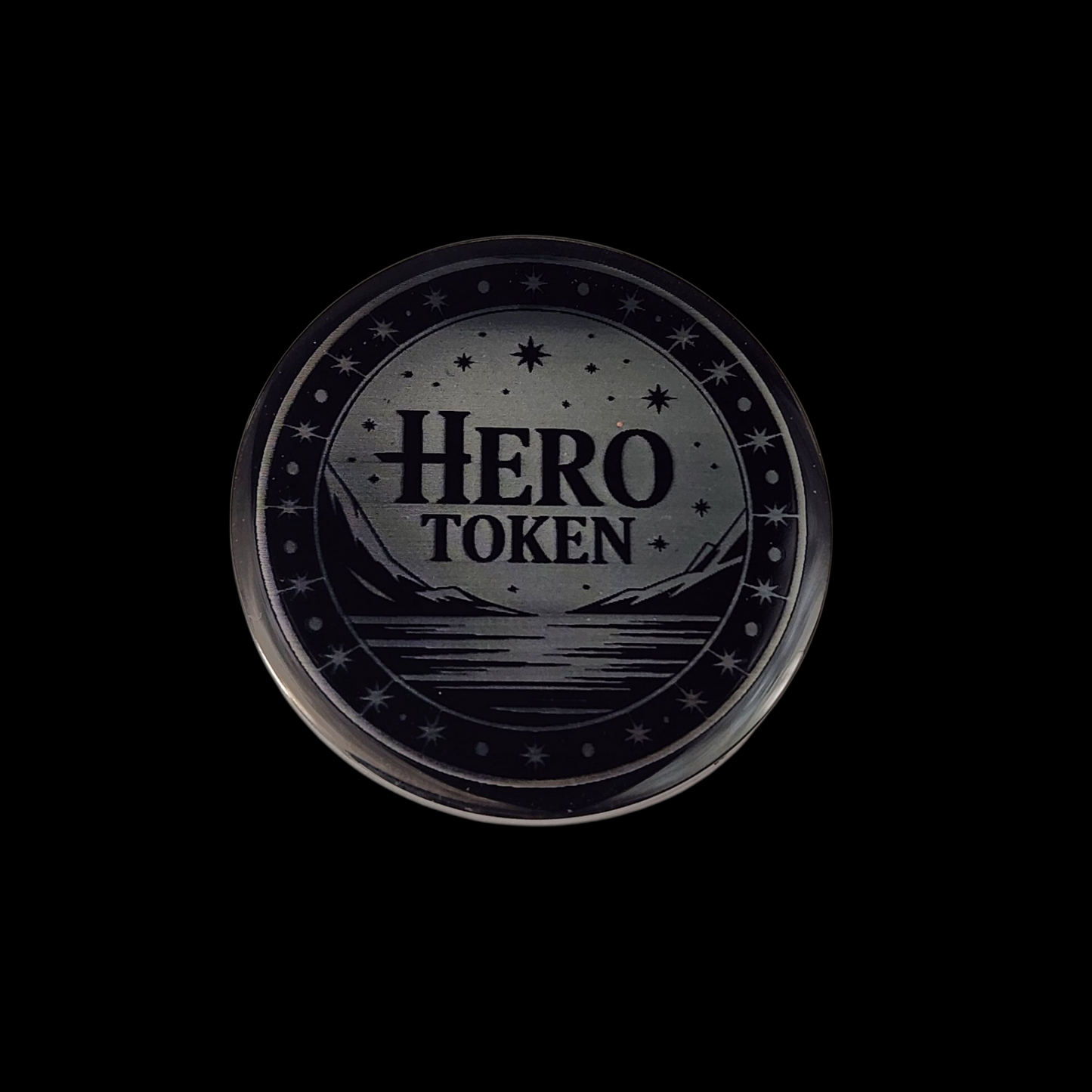 Metal Hero Token — Laser-Engraved Stainless Steel RPG Coin