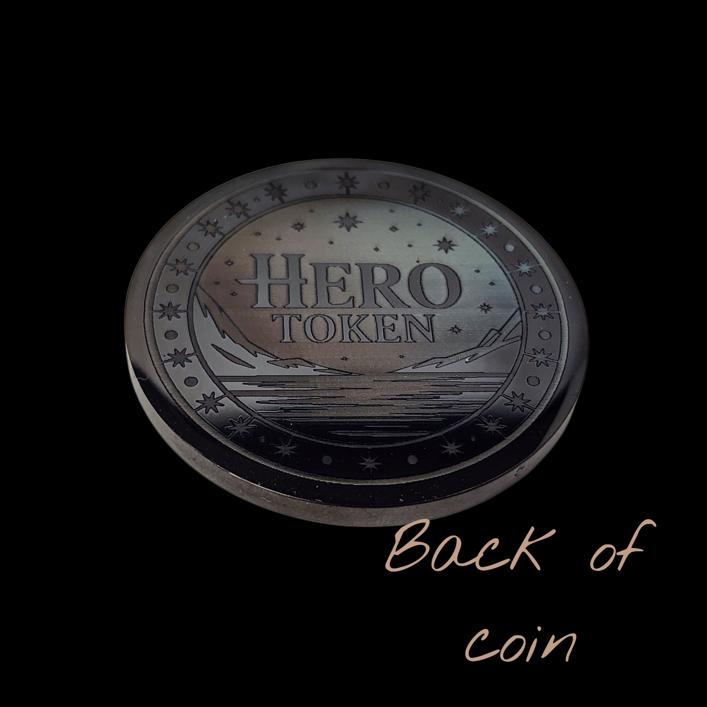 Metal Hero Token — Laser-Engraved Stainless Steel RPG Coin
