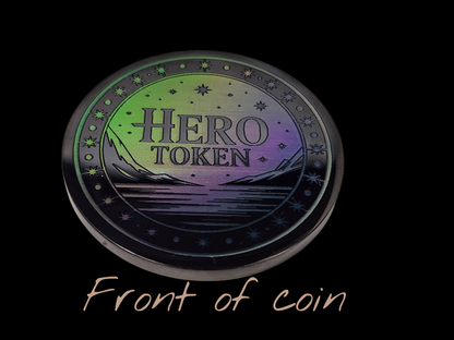 Metal Hero Token — Laser-Engraved Stainless Steel RPG Coin