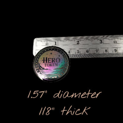 Metal Hero Token — Laser-Engraved Stainless Steel RPG Coin