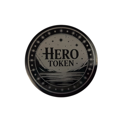 Metal Hero Token — Laser-Engraved Stainless Steel TTRPG Coin