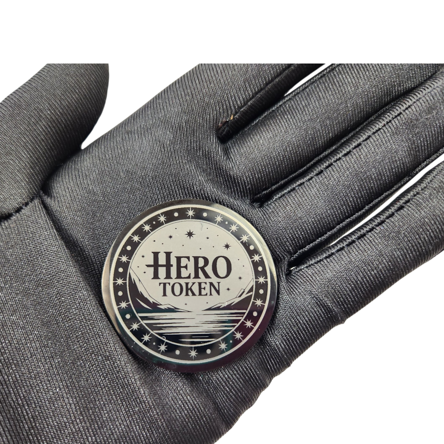 Metal Hero Token — Laser-Engraved Stainless Steel TTRPG Coin