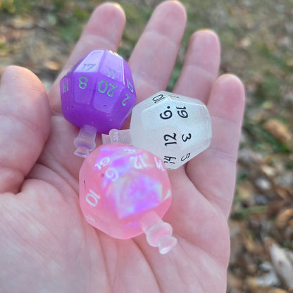 Individual Potion Bottle Alternative Shaped Functional TTRPG Handmade Resin D20 Gaming Dice