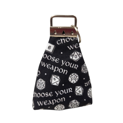 Grab and go small dice pouch with matching dice, Choose your weapon