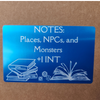 notebook set, for tabletop gamers, campaign notes