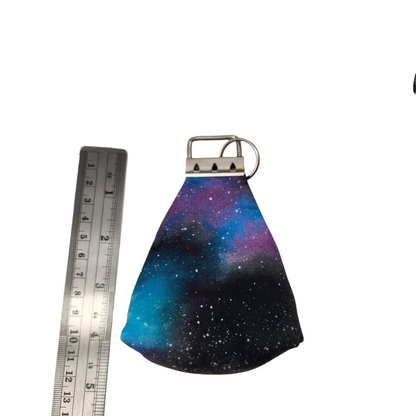 Keychain dice pouch, galaxy themed