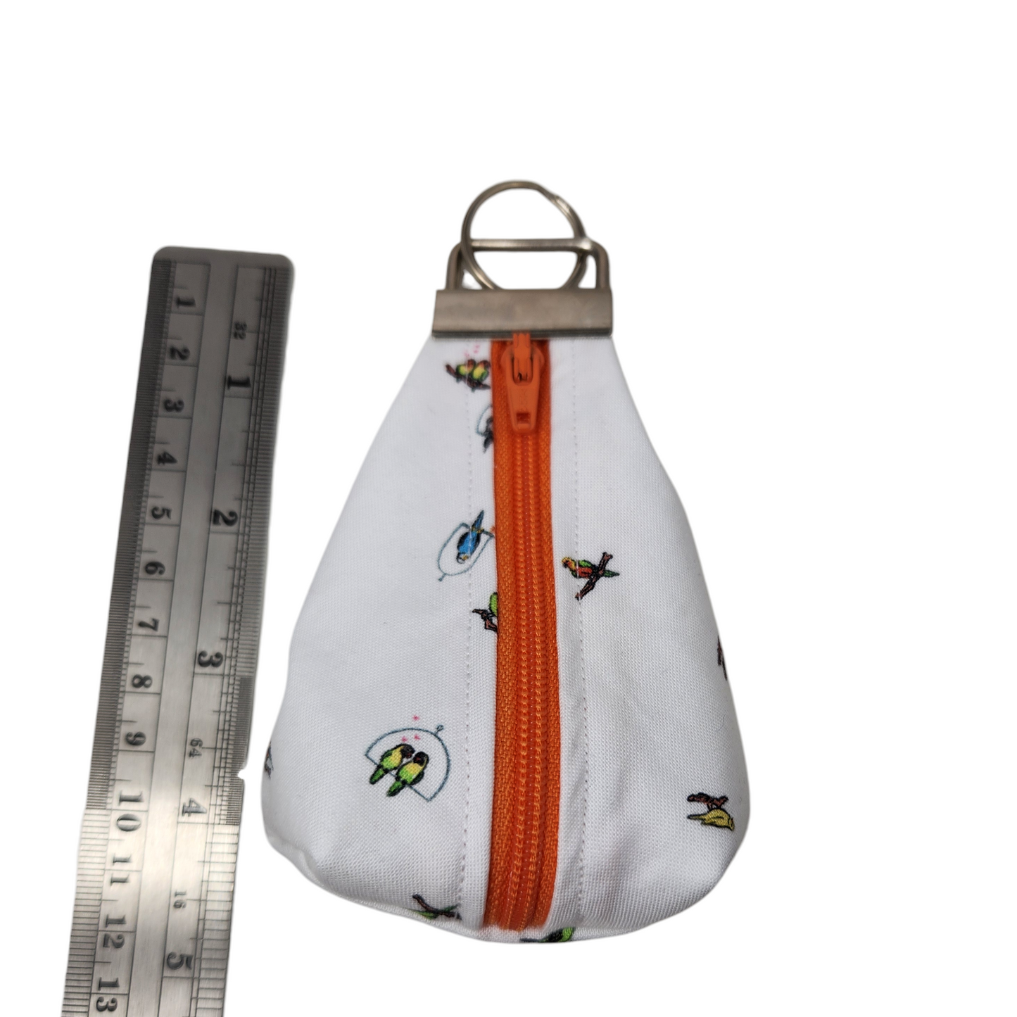 Keychain dice pouch, bird themed