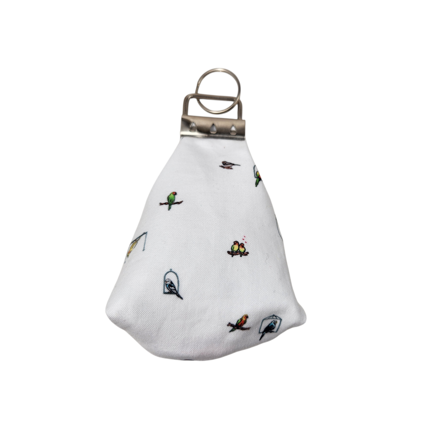 Keychain dice pouch, bird themed