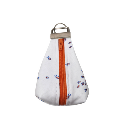 Keychain dice pouch, goldfish themed.