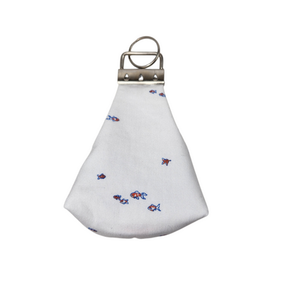 Keychain dice pouch, goldfish themed.