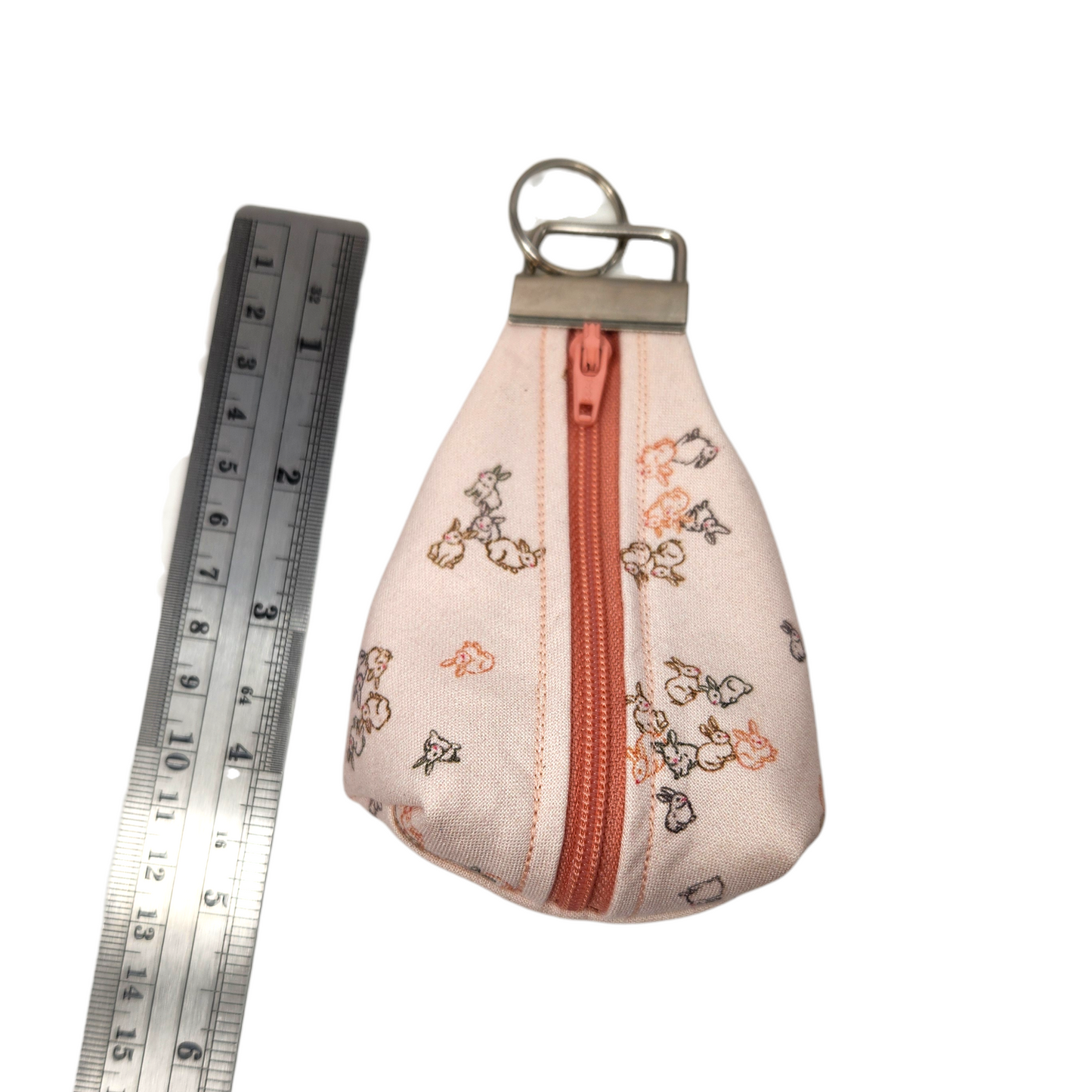 Keychain dice pouch, bunny themed