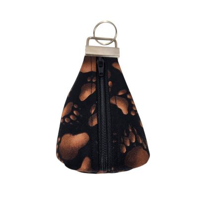 Keychain dice pouch, bear paw theme