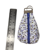 Keychain dice pouch, delicate purple flower design