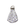 Keychain dice pouch, delicate purple flower design