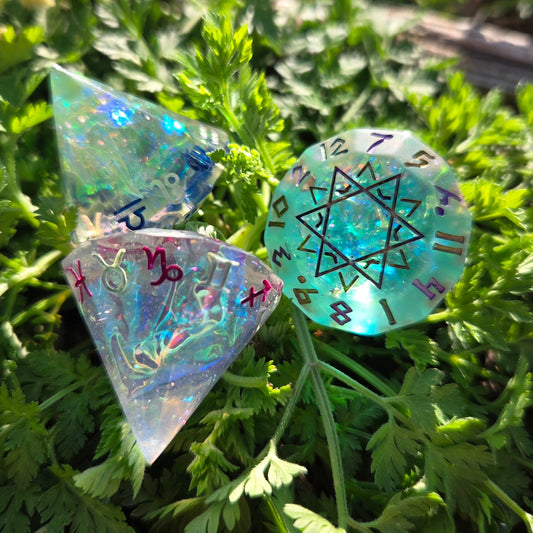 'Rainbow Diamonds' Zodiac D12 Gaming Dice