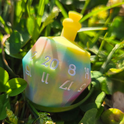 Individual Potion Bottle Alternative Shaped Functional TTRPG Handmade Resin D20 Gaming Dice Glow in the Dark