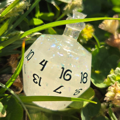 Individual Potion Bottle Alternative Shaped Functional TTRPG Handmade Resin D20 Gaming Dice Glow in the Dark
