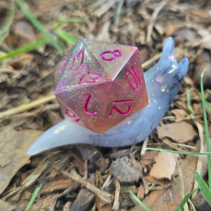 Dice Snail Pins – One-of-a-Kind Handmade Glow-in-the-Dark Resin Accessories