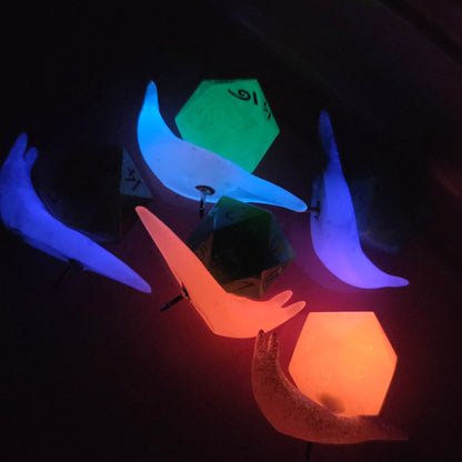 Dice Snail Pins – One-of-a-Kind Handmade Glow-in-the-Dark Resin Accessories
