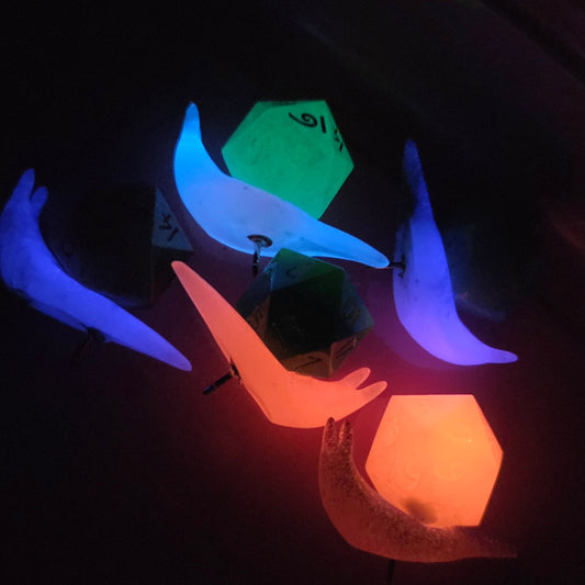 Individual Handmade OOAK Glow in the Dark Dice Snail Pins