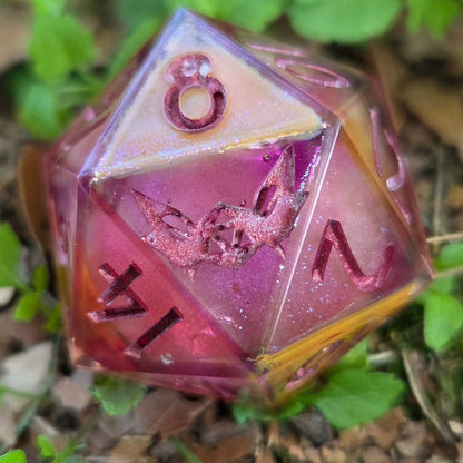 Liquid Glass - Handmade Stained-Glass-Style Liquid-Core Resin D20, 30mm