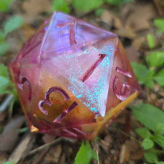 Liquid Glass - Handmade Stained-Glass-Style Liquid-Core Resin D20, 30mm