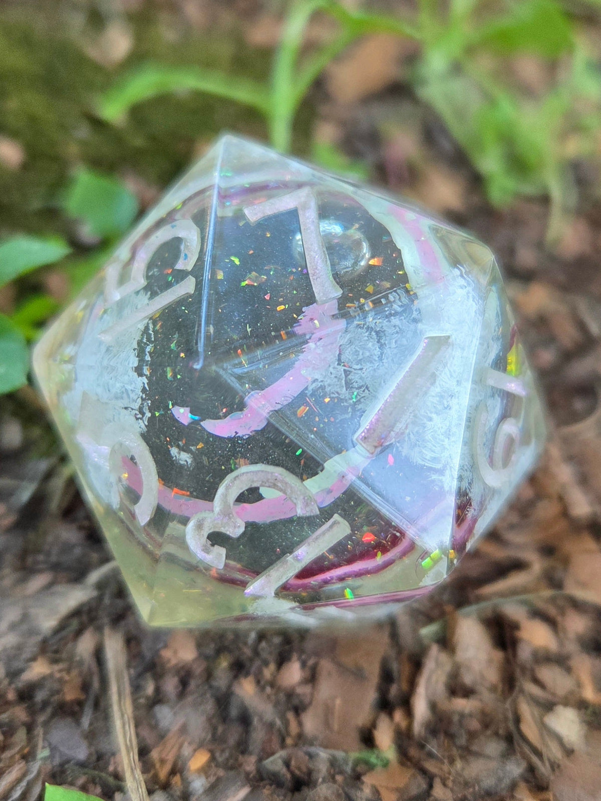Planetary Alignment - Handmade Planet Liquid-Core Resin D20, 30mm