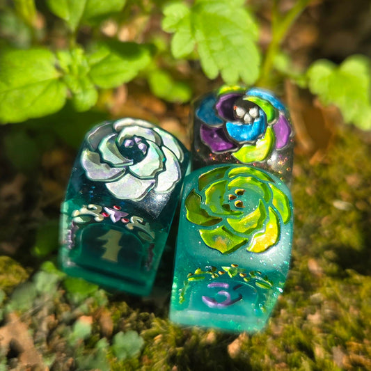 Beyond the Grave - Handmade Grave-Shaped Resin D4 with High-Contrast Ink
