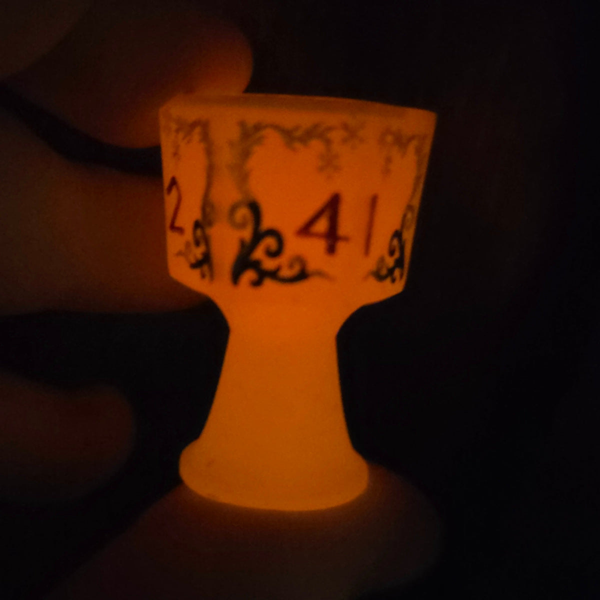 'Frostbite' Spell Specific Frosted Glow in the Dark Handmade Resin Alternative Shaped D6 Individual TTRPG Gaming Dice (Copy)