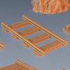 Dwarf Mine Carts and Tracks Scatter – Rails, Ore Wagons, Tables, and Terrain
