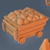 Dwarf Mine Carts and Tracks Scatter – Rails, Ore Wagons, Tables, and Terrain