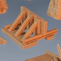 Dwarf Mine Carts and Tracks Scatter – Rails, Ore Wagons, Tables, and Terrain