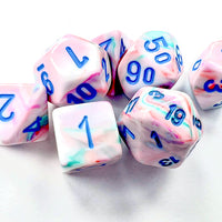 Festive® Mini-Polyhedral Pop Art™/blue 7-Die set (Mini Poly Release 2)