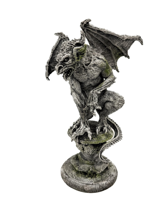 Gargoyle Statue, Hand Painted Resin | Legendary Medieval Monster Figurine | Demon Gargoyle Statue for Fantasy Art lover and Gamer Decor