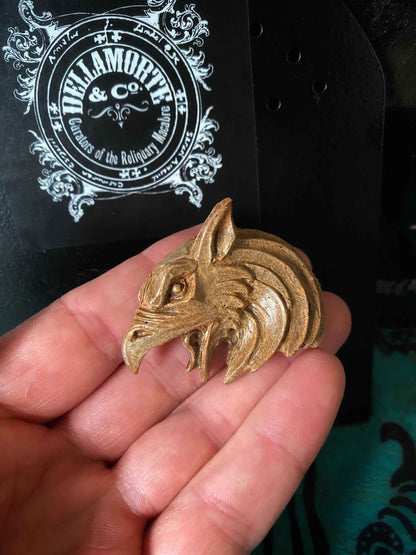 Griffin Magnet, Hand Painted Resin Sculpture | Mythic Fantasy Decor | Legendary Creature Griffin Magnet for Fantasy and Gothic Decor