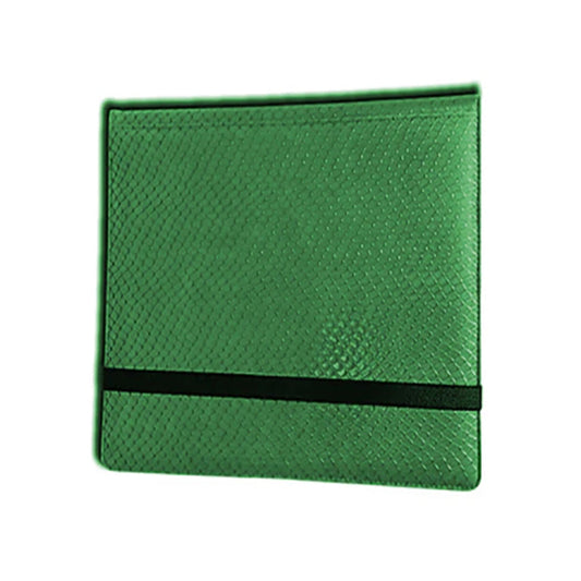 3X4 12 Pocket Dragon Hide Green Binder