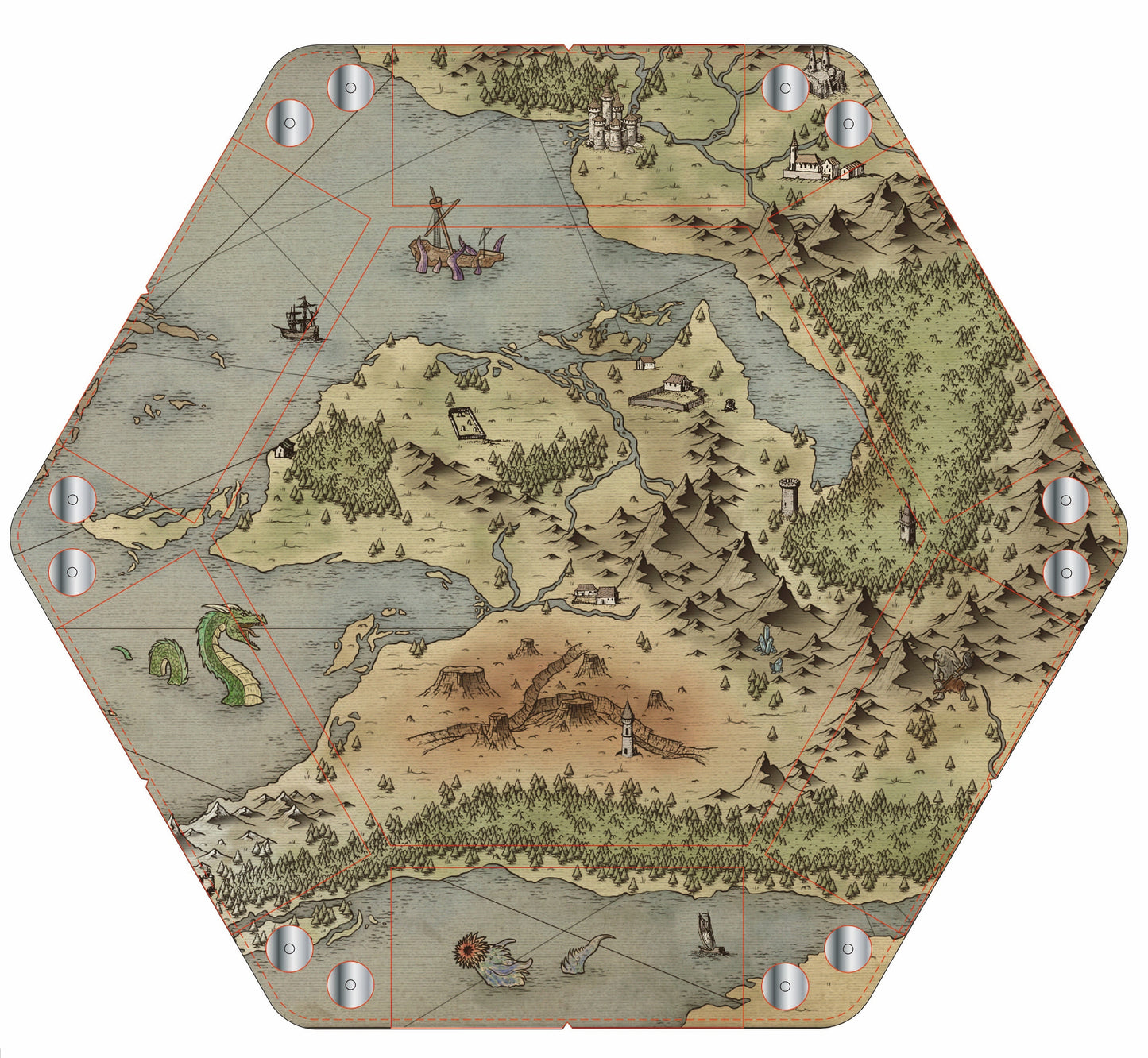 Old World Map | Premium Dice Tray