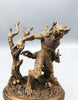 Werewolf Statue, Hand Painted Resin Sculpture | Gothic Halloween Legendary Monster Figurine | Dark Folklore Art for Spooky Home Decor
