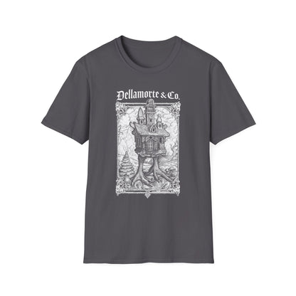 Baba Yaga Hut Shirt | Slavic Folklore Witch House Tee by Dellamorte Art | Chicken-Leg Hut T-Shirt | Dark Fairytale Gothic Apparel