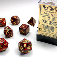 Speckled® Polyhedral Mercury™ 7-Die Set Dnd Dice Set CHX25323 Red/Black