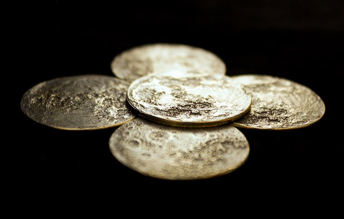 Harvest Moon Bundle - Set of 5 Brass Moon Coins
