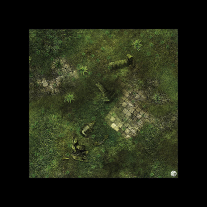 Mats by Mars: Forgotten Temple (Plaza) Tabletop Wargaming Play Mat