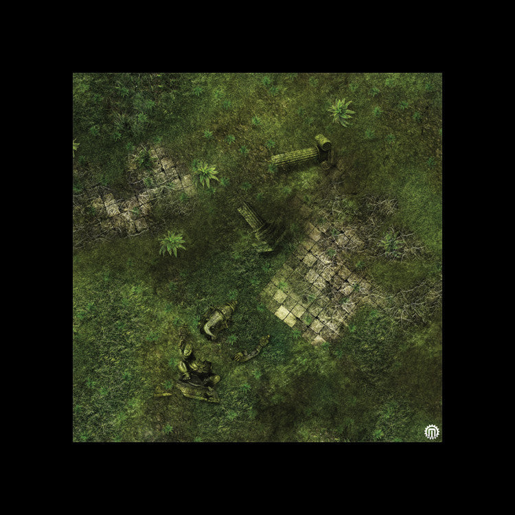 Mats by Mars: Forgotten Temple (Plaza) Tabletop Wargaming Play Mat