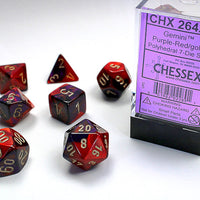 Gemini® Mini-Polyhedral Purple-Red/gold 7-Die Set (Mini Poly Release 2)
