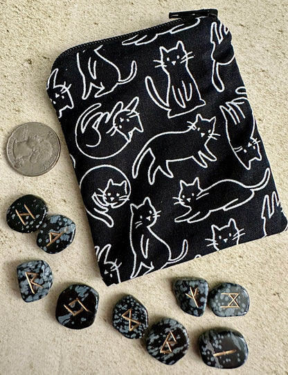 Cats Mojo Bag - Pendulum Bag - Crystal Storage Bag