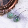 Glitter Green Dice Earrings: D20 Dice Spinning Colors Nerdy RPG Jewelry
