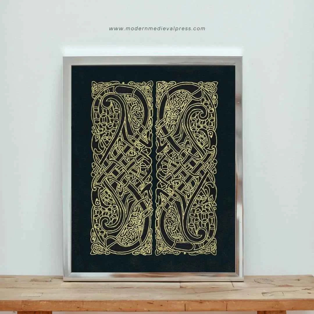 Celtic Knot Intertwined Birds Fine Art Print Book of Kells